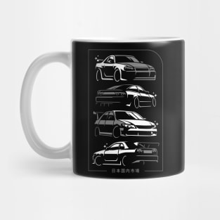 JDM cars on gray Mug